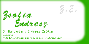 zsofia endresz business card