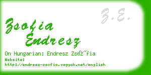 zsofia endresz business card